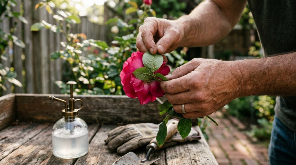 Se suas rosas amanheceram pegajosas: a culpa não é da água do vaso nem do adubo