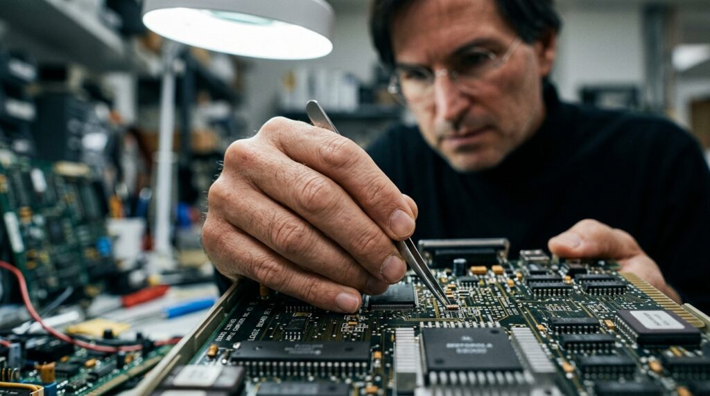Frase do dia de Steve Jobs, empresário e visionário de tecnologia: "A única forma de fazer grande trabalho é amar o que você faz"