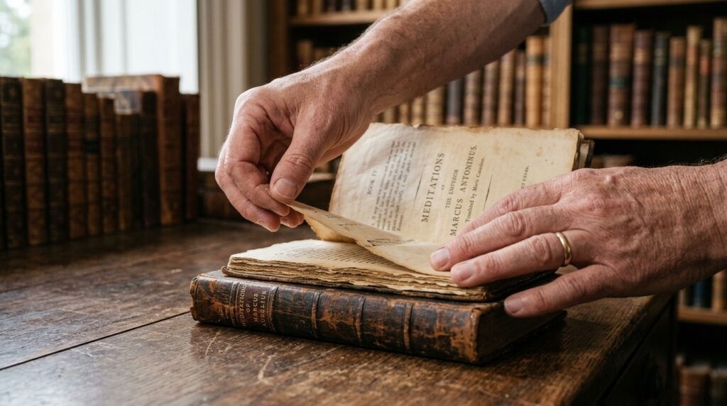 Frase de Marcus Aurelius no dia: "Você tem poder sobre sua mente, não sobre eventos externos. Realize isso e você encontrará força." Uma reflexão sobre controle pessoal e liberdade em tempos de ansiedade digital