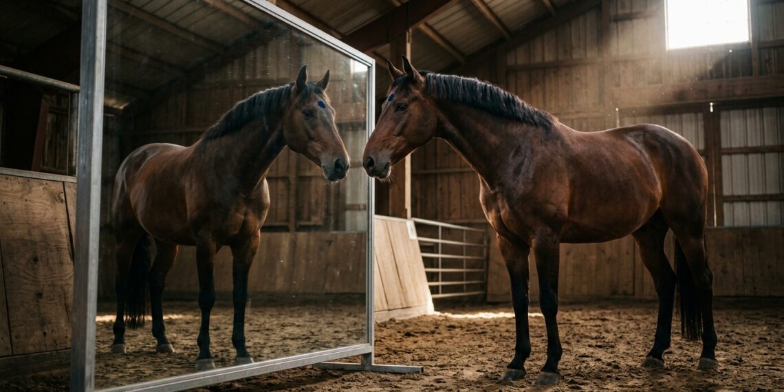 Ele se olhou no espelho e soube que era ele: o cavalo que derrubou o que a ciência acreditava sobre a consciência animal
