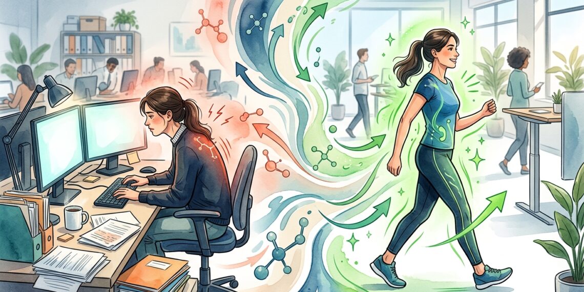 Por que ficar sentado por horas bagunça a glicose e como pequenas pausas podem ajudar
