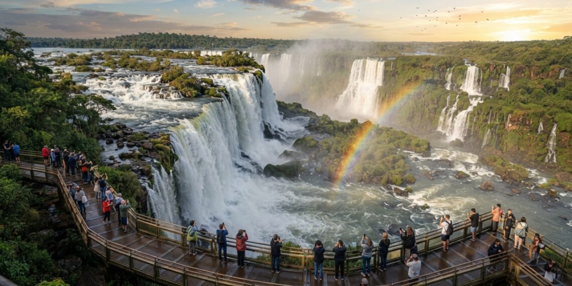 Quedas colossais e névoa eterna: com 275 saltos em 2,7 km, o único refúgio onde três países se tocam abriga a maior maravilha natural do planeta