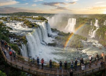 Quedas colossais e névoa eterna: com 275 saltos em 2,7 km, o único refúgio onde três países se tocam abriga a maior maravilha natural do planeta
