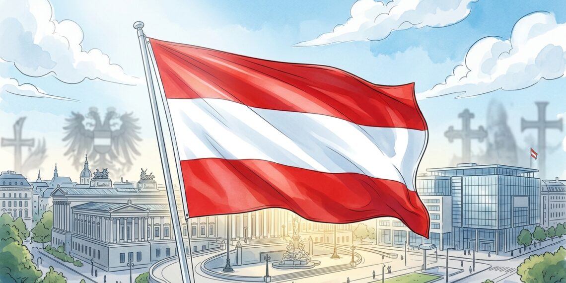 Por que a bandeira austríaca é politicamente secular enquanto todas as outras são religiosas