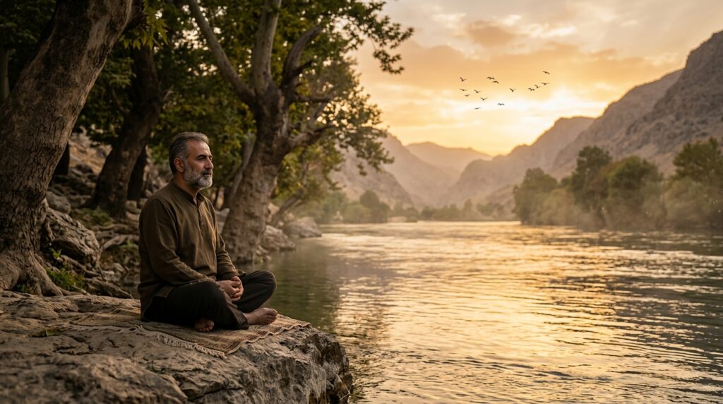 Provérbio da filosofia persa: "Para alcançar a sabedoria, não há método melhor do que observar a natureza em silêncio.”