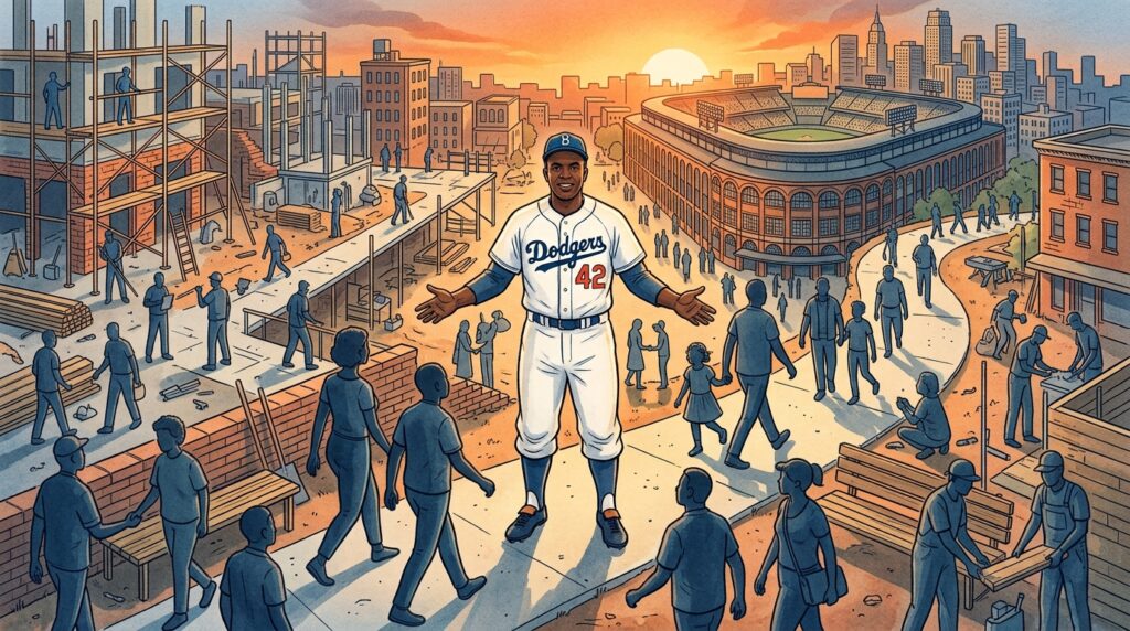 Frase do dia de Jackie Robinson, basebolista pioneiro: "Uma vida não vivida para os outros não é uma vida"