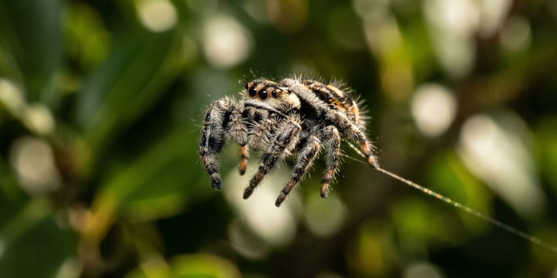 A aranha que salta 50 vezes o próprio tamanho e como ela controla cada pulo