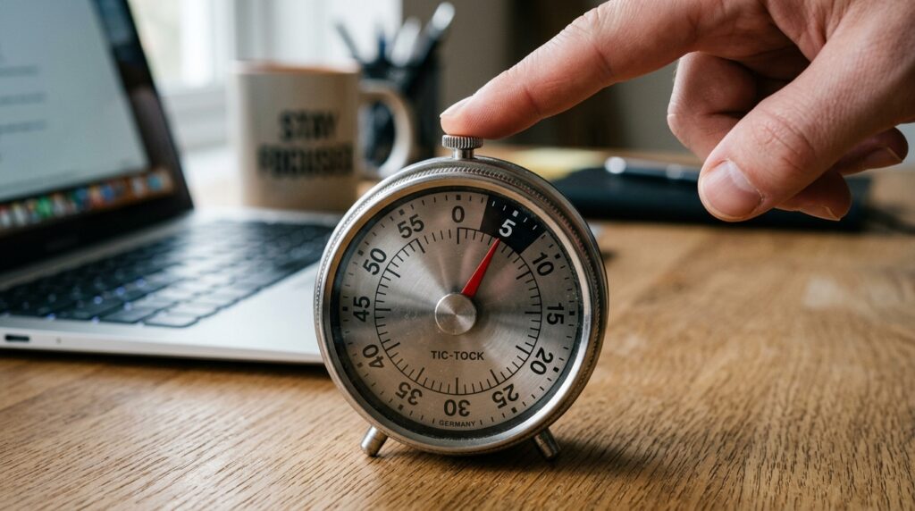 A técnica dos 5 minutos: o truque que ativa a dopamina e vence a procrastinação sem sofrimento