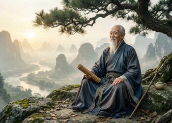 Frase de Lao Tzu no dia: "Quando você não tem nada, você tem tudo. Quando está contente com nada, tem abundância." Uma reflexão sobre desapego e verdadeira riqueza em tempos de consumo