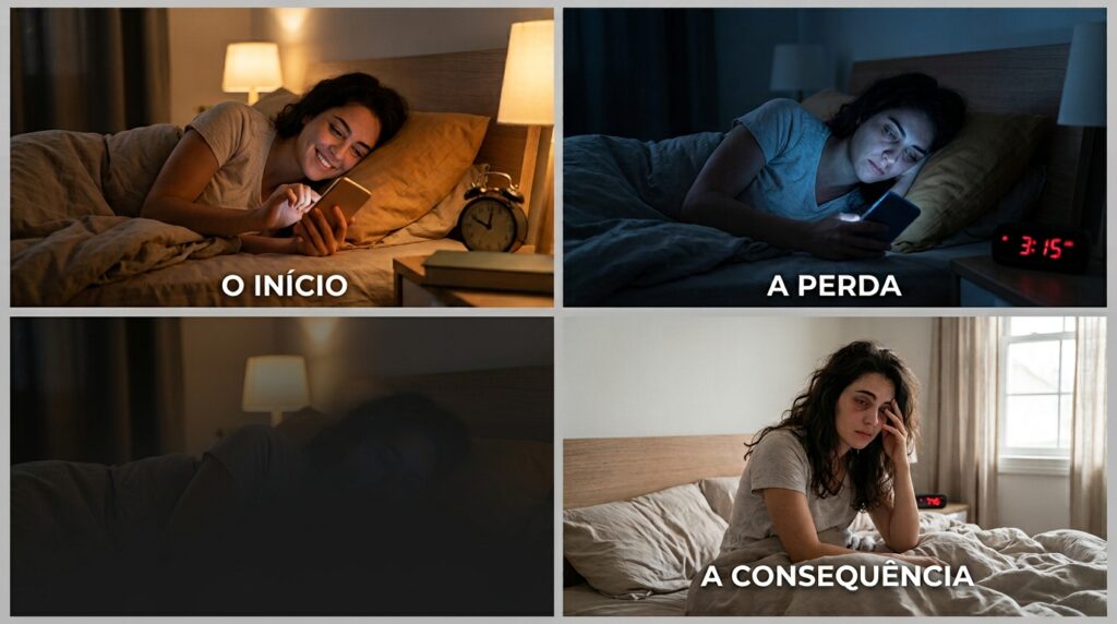 A psicologia explica o que significa você ficar acordado até tarde lendo redes sociais e o que isso revela sobre seu cérebro