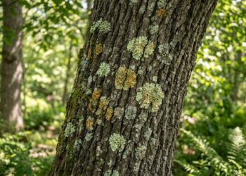 Se você encontrar estas manchas em tons de verde claro na casca da árvore, nós lhe diremos o que isso significa e por que é algo bom