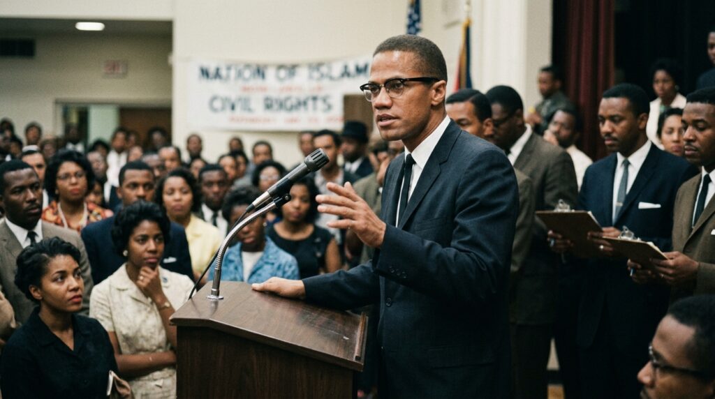 Frase do dia de Malcolm X, ativista negro americano e orador: "Você não pode separar a paz da liberdade, pois ninguém pode estar em paz a menos que tenha liberdade"