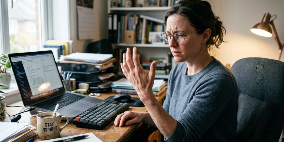 Dores nas mãos por digitação: o RSI que ninguém trata até ficar grave