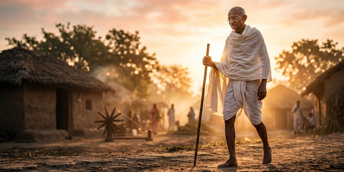 Frase do dia de Mahatma Gandhi, líder de independência indiana: "A verdade nunca prejudica uma causa que é justa"
