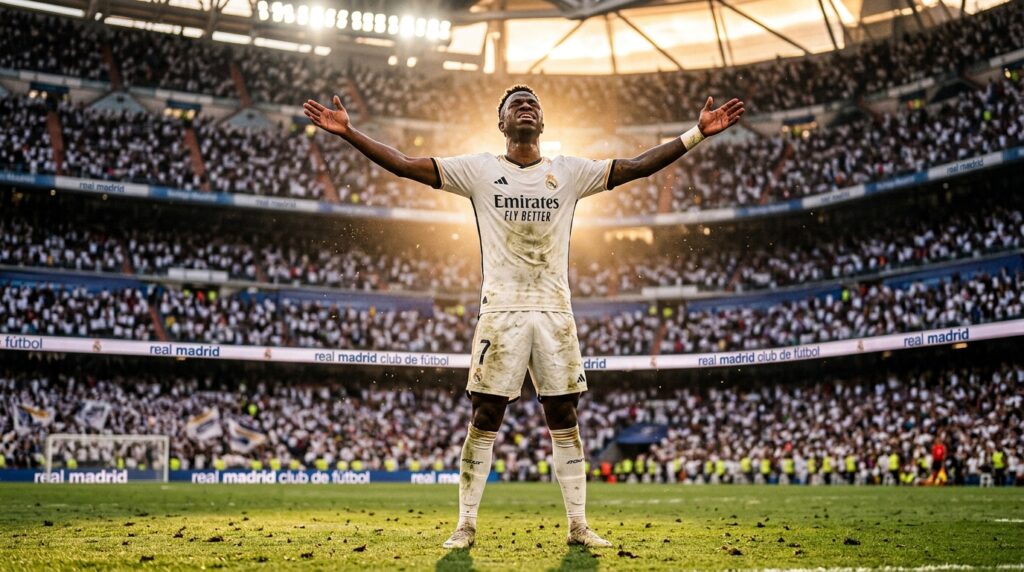 Frase do dia de Vinícius Jr.: "Quanto maior o desafio, maior minha determinação." – A frase que Vinícius Jr. usa para se motivar quando enfrenta adversários maiores e como transformar pressão em combustível.