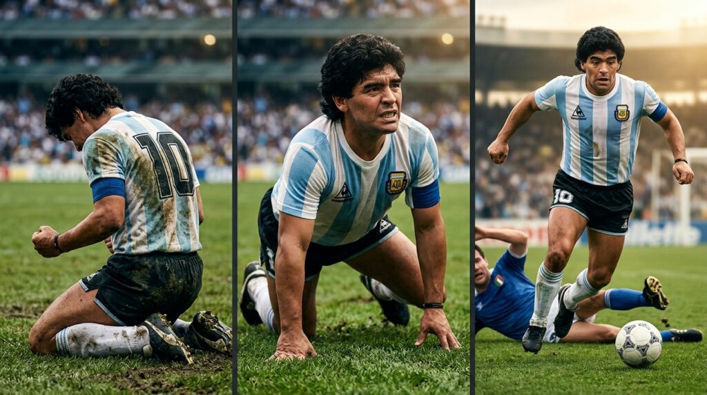 Frase do dia de Diego Maradona: "Eu sou da rua, por isso nunca desisto." – A frase de Maradona que explica como se reinventar sob pressão e por que a origem molda a resiliência.