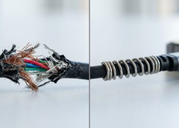 Não jogue fora as molas das canetas que acabaram: o truque simples de enrolar o metal na base do carregador para reforçar o cabo e evitar que os fios de cobre arrebentem com o uso diário