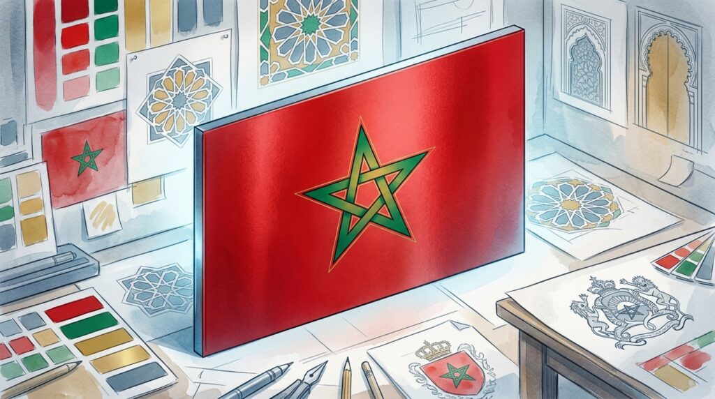 O Marrocos é a única bandeira árabe com estrela verde no vermelho e a explicação está nas cores
