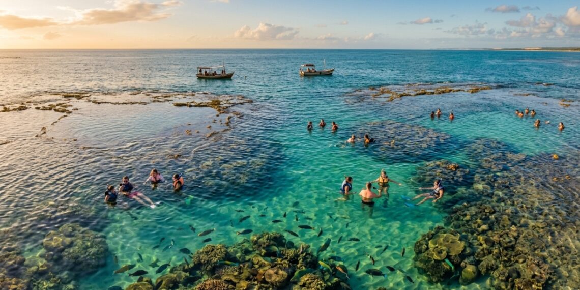 A 7 km da costa, o Caribe do Rio Grande do Norte revela piscinas naturais em pleno mar