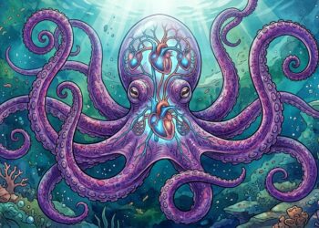Por que o polvo tem três corações e sangue azul, e o que isso revela sobre o oceano