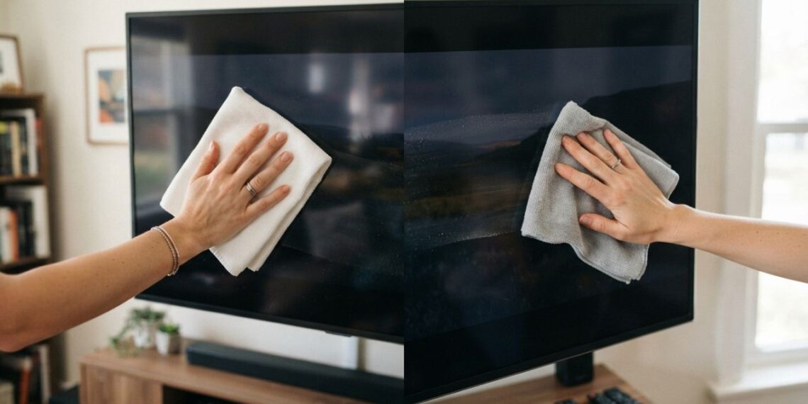 Limpar a tela da TV com pano seco ou levemente umedecido em álcool isopropílico: veja a diferença e qual é o jeito certo de não manchar o display, segundo técnicos