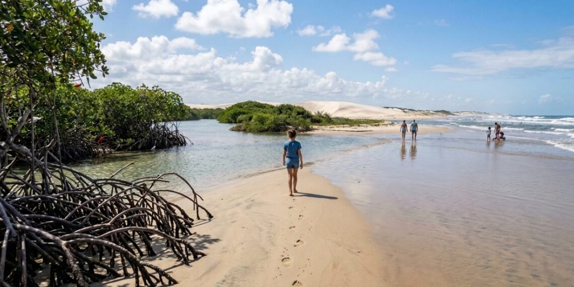 A 1ª rota ecoturística do litoral leste fica a 430 km de São Luís e abriga 70% do único delta oceânico das Américas com um navio de 1981