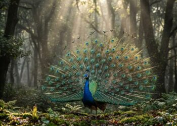 Pavão macho dança para impressionar a fêmea: saiba como funciona esse ritual de sedução