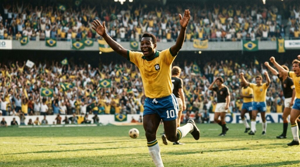 Frase do dia de Pelé, reflexivo e conclusivo: "Deixar legado não é questão de quantos troféus você ganha; é sobre quantas vidas você transforma." – Essa frase revela como o verdadeiro êxito transcende números e por que a influência positiva é a vitória que perdura para sempre.