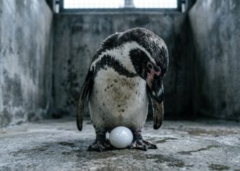 Pinguim macho que adota ovos de plástico: quando o instinto animal falha completamente