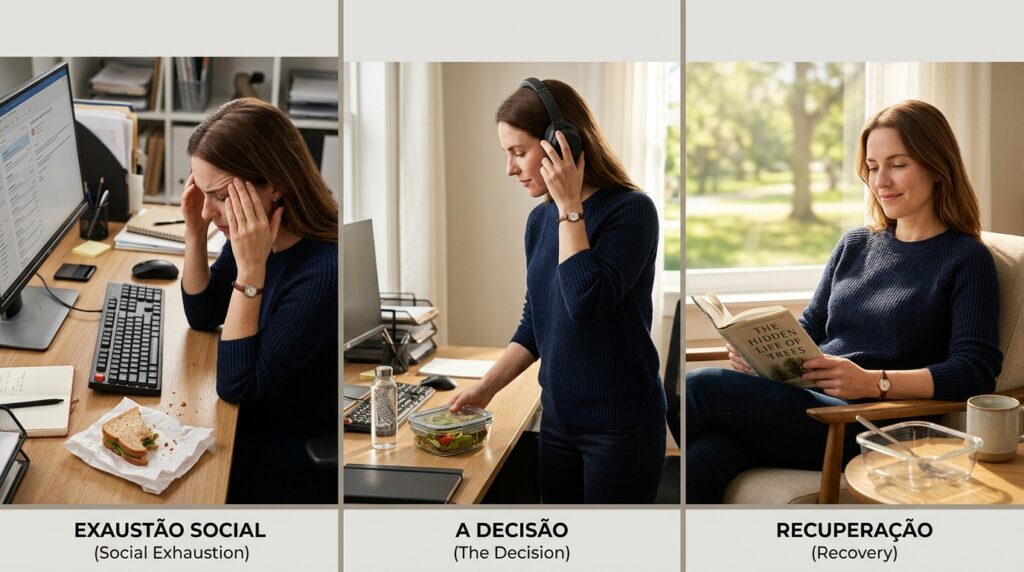 Especialistas apontam que quem prefere comer sozinho não está se isolando — pode ser um sinal de alta necessidade de recuperação mental