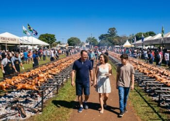 Centenas de assados simultâneos em espetos gigantes e o título de potência agrícola: a cidade paranaense que realiza um banquete monumental em setembro