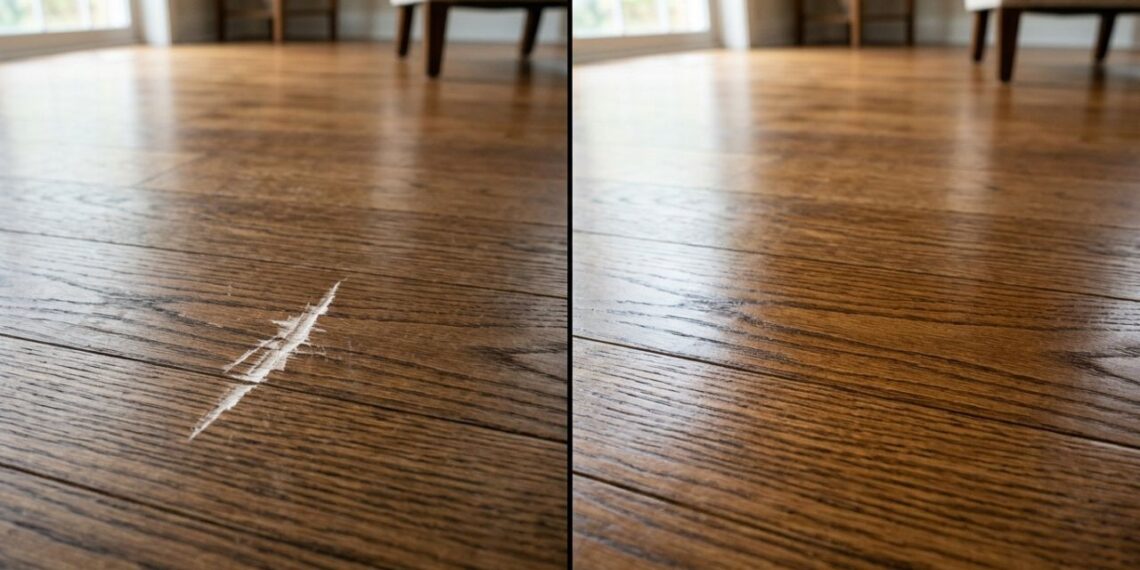 Elimine riscos superficiais no piso de madeira sem lixar ou gastar com verniz: o truque da castanha que libera óleos naturais para camuflar marcas e renovar o brilho do seu revestimento de forma instantânea