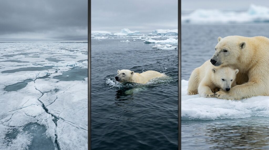 FO que acontece com o urso polar quando o gelo simplesmente some no verão