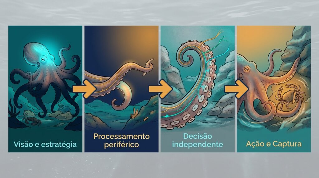 A criatura que tem 9 cérebros e consegue controlar cada tentáculo sozinho
