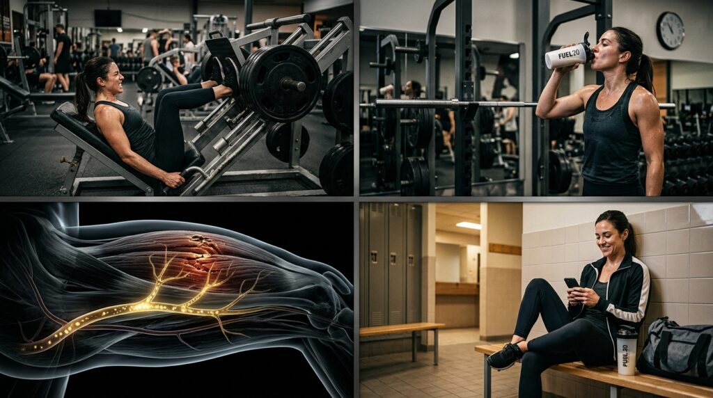 A nutrição esportiva prova que ingerir proteína imediatamente após o treino acelera a recuperação muscular em 20%