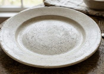 Pare de gastar dinheiro comprando novos conjuntos de jantar porque os seus pratos de porcelana estão riscados: esse é o truque caseiro muito mais barato que renova a superfície da louça