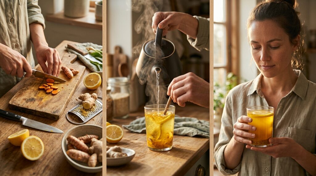 Qual bebida matinal cura mais rápido a digestão lenta: gengibre ou açafrão