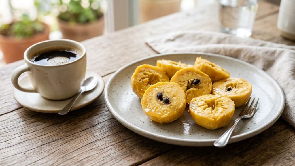A fruta exótica que tem cor vermelho forte e sabor de castanha cozida e que poucos brasileiros conhecem