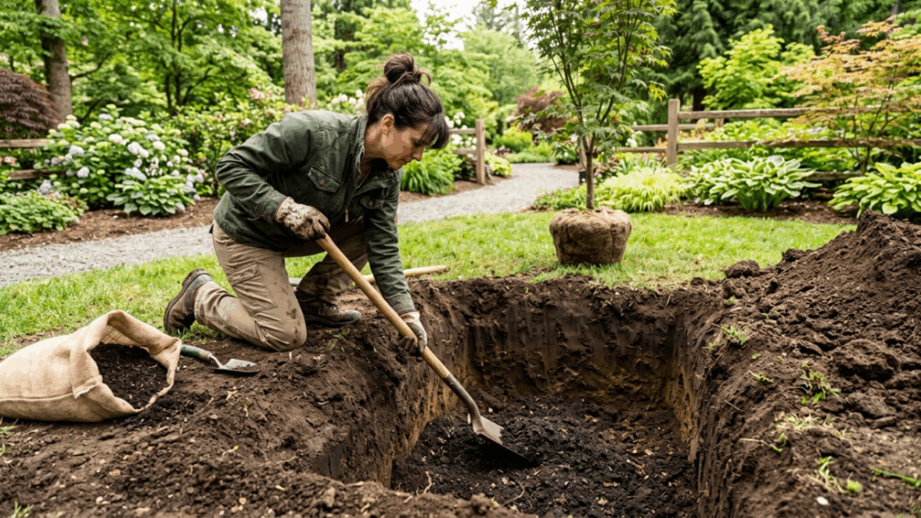 3 árvores de raízes pivotantes fundas que não danificam o piso superficial, perfeitas para calçadas com tubulação rasa