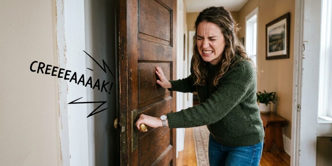 Pare de sofrer com o rangido agudo das portas da sua casa: o truque do grafite em pó que elimina o atrito das dobradiças de forma limpa e evita o acúmulo de sujeira nos pinos metálicos