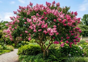 Essa árvore é ideal para a entrada da sua casa: não racha o piso, proporciona sombra e dá buquês de flores crespas lindas