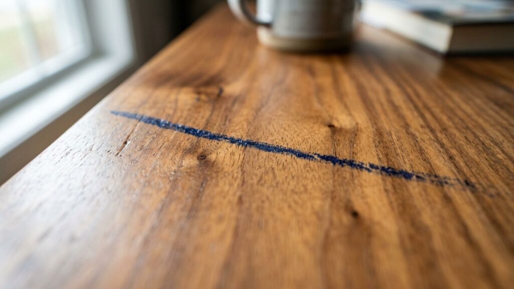 Diga adeus aos riscos de caneta nos móveis: use álcool em gel para dissolver a tinta e limpar a superfície sem estragar o verniz da madeira