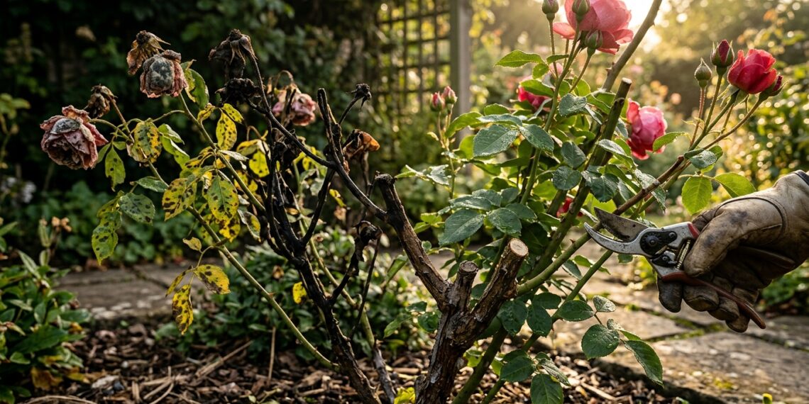 Roseira apodrecendo na chuva? Aprenda a poda que salva sua planta em 2 semanas