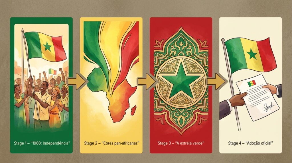 Senegal: a única bandeira com estrela verde no amarelo e o que isso revela sobre o país