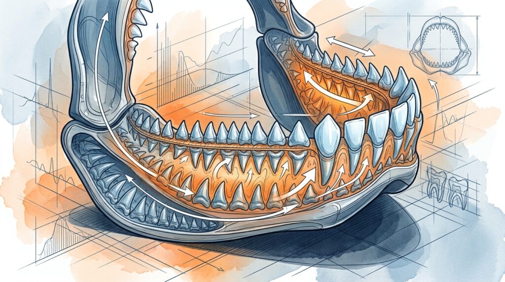 A criatura que possui mais de 300 dentes ao longo da vida