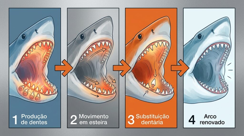 A criatura que possui mais de 300 dentes ao longo da vida