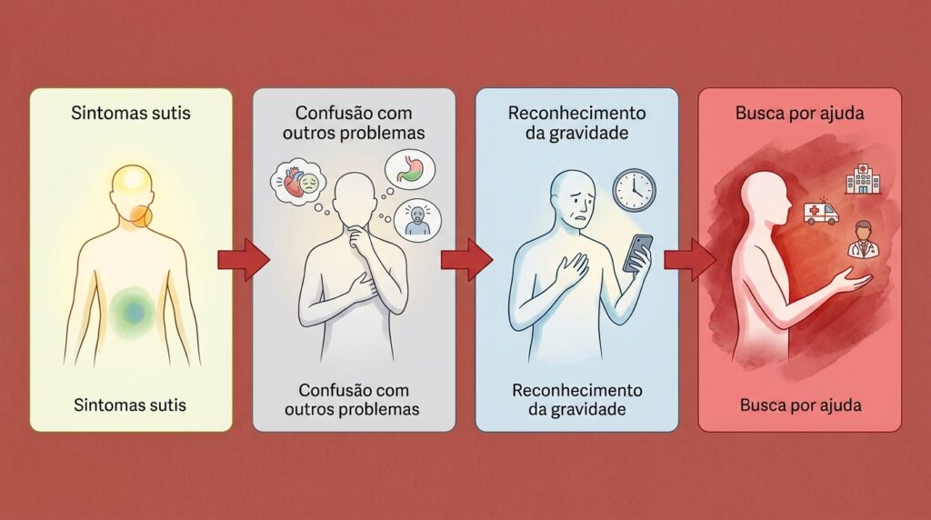 O infarto nem sempre avisa com dor no peito: 5 sintomas silenciosos que muita gente ignora