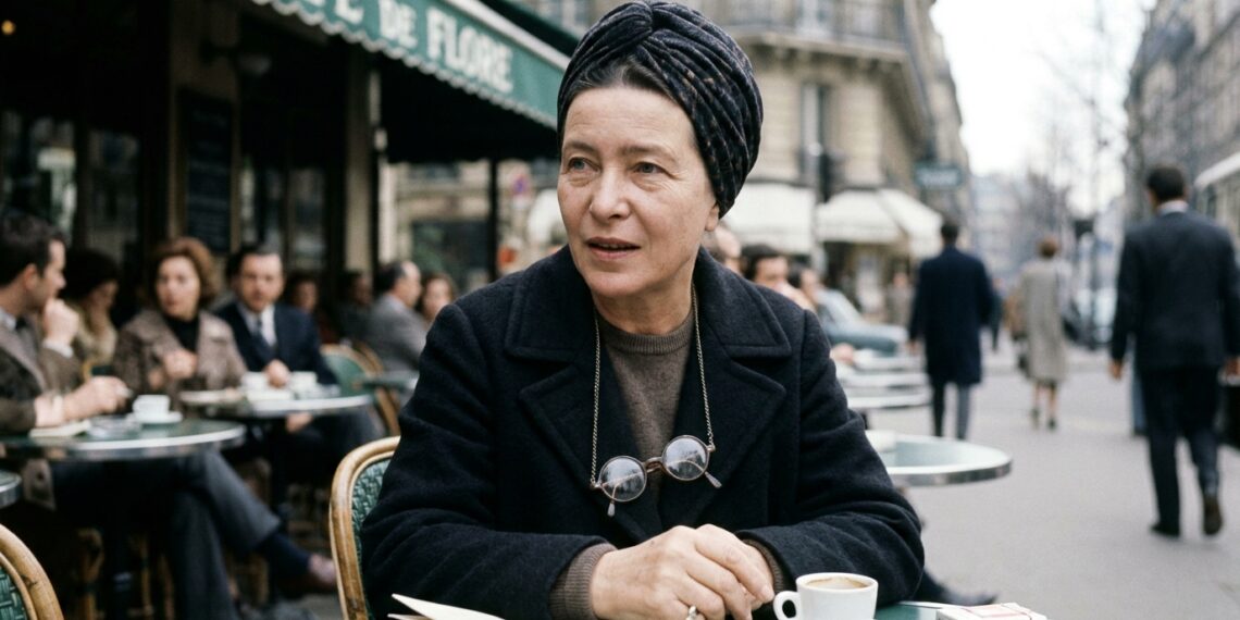 Frase do dia de Simone de Beauvoir, filósofa francesa e feminista: "Ninguém nasce mulher, torna-se mulher — e essa liberdade é nosso direito"