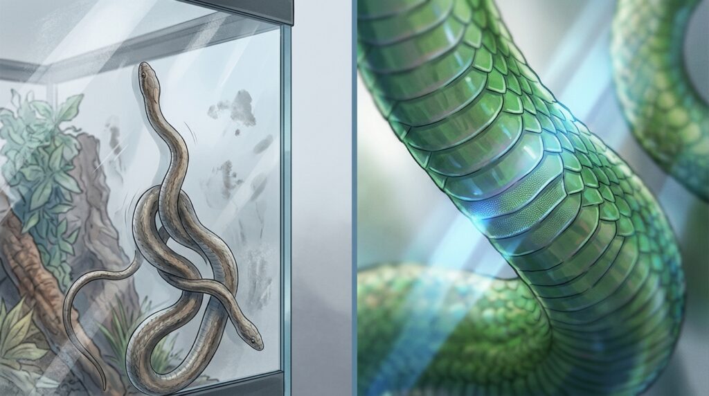 A serpente que consegue escalar superfícies perfeitamente lisas