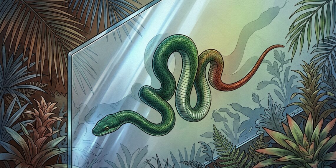 A serpente que consegue escalar superfícies perfeitamente lisas